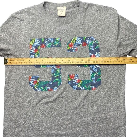 Vintage Abercrombie & Fitch Muscle Mens T Shirt Size Small Preppy Y2K Gray - Picture 9 of 10